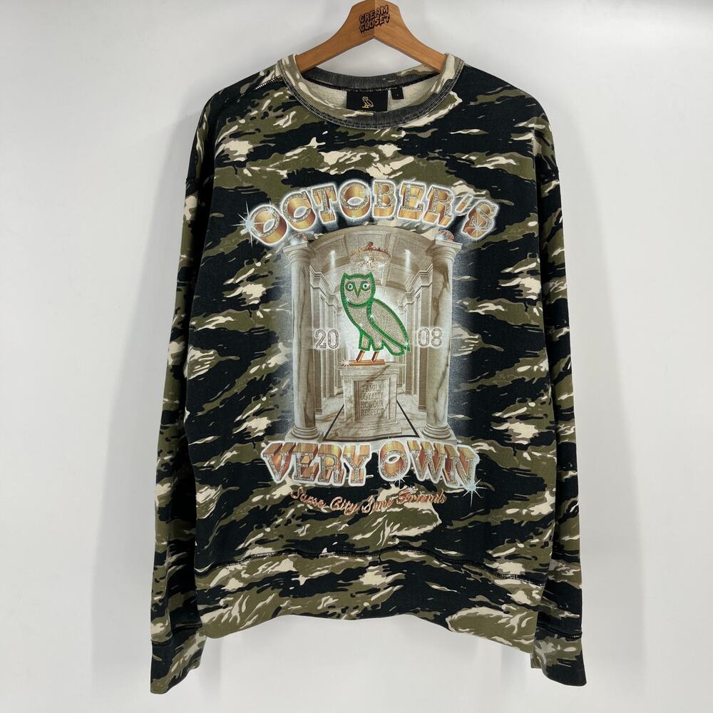 Drake OVO October's Very Own Iceman Pen & Pixel Camo Tour Merch Crewneck L